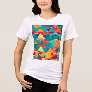 Camiseta Montanhas e Rio Abstratos