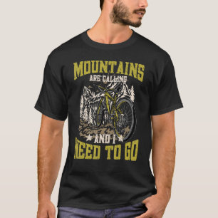Camiseta Montanhas Estão Chamando Ciclismo de Montanha