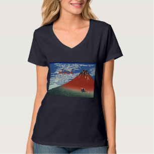 Camiseta Montanhas Fuji no Natal, Arte Japonesa