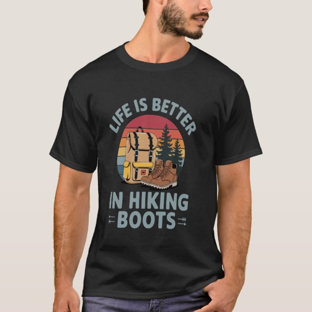 Camiseta Montanhas Hiker Voltando ao Campo (Frente)