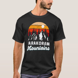 Camiseta Montanhas Karakoram Outdoor Caminhada Natureza Ret