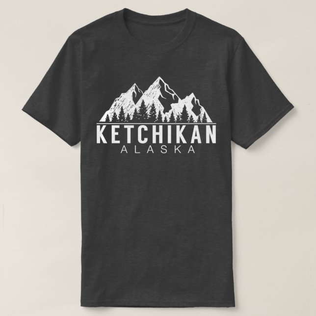 Camiseta Montanhas Ketchikan Alaska (Frente do Design)