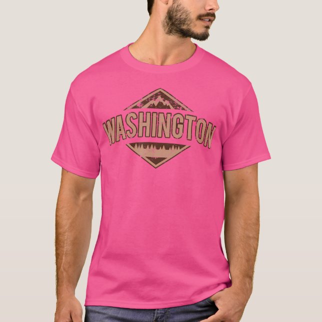Camiseta Montanhas Nature Washington Caminhando Camping Hik (Frente)