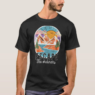 Camiseta Montanhas Natureza Alpinistas Alcatrões Pavimentos