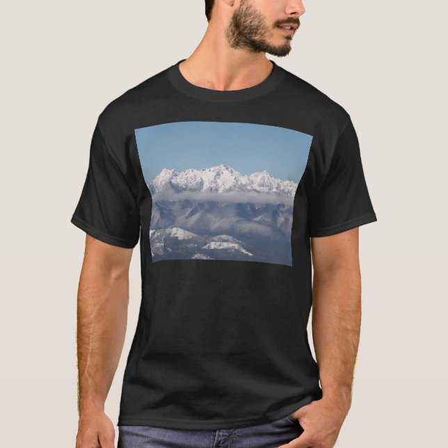 Camiseta Montanhas Olímpicas Cobertas de Neve Ativas (Frente)