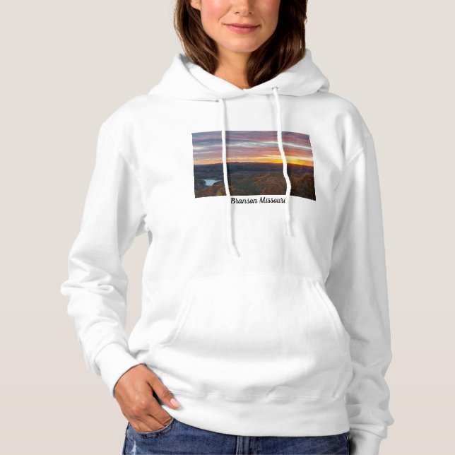 Camiseta Montanhas Ozark Autumn Sunset Sweatshirt Hoodie (Frente)