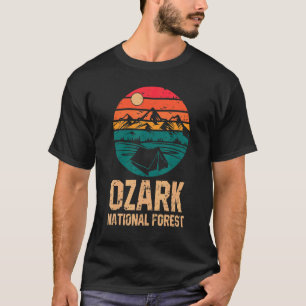 Camiseta Montanhas Ozark Retro Arkansas AR Trilha EUA Mulhe