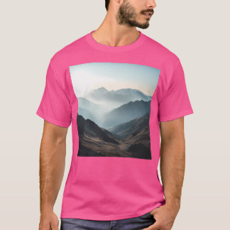 Camiseta Montanhas Paisagem Montagem Poster Muro Natureza A
