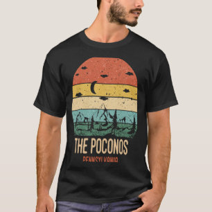 Camiseta Montanhas Poconos Pensilvânia Caminhando Vintage