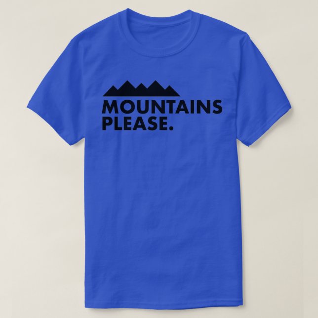 Camiseta Montanhas, por favor (Frente do Design)