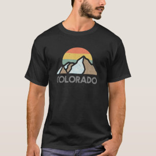 Camiseta Montanhas Retro Colorado Para O Lover De Caminho D