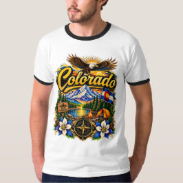 Camiseta montanhas rochosas colorado, denver colorado, gran