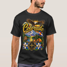 Camiseta montanhas rochosas colorado, denver colorado, gran