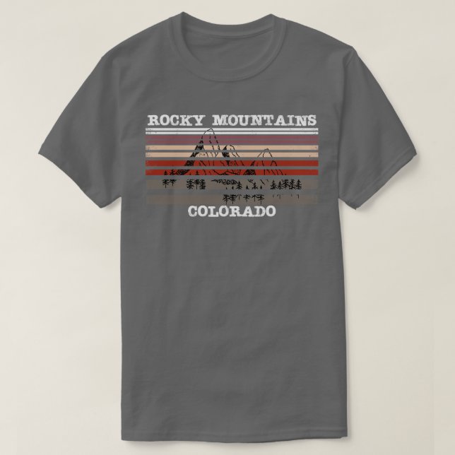 Camiseta Montanhas Rochosas Distintas Paisagem do Colorado (Frente do Design)