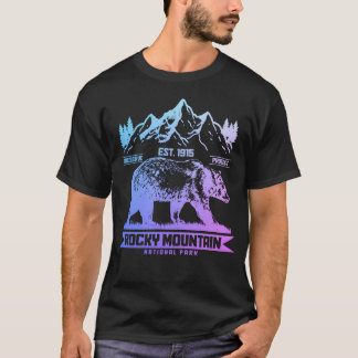 Camiseta Montanhas Rochosas Parque Nacional Vintage Colorad