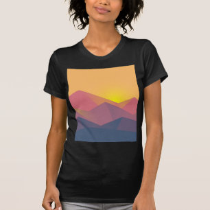 Camiseta Montanhas Russas Minimalista Geométrico