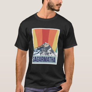 Camiseta Montanhas Sagarmatha Retro National Park Tibete Ne