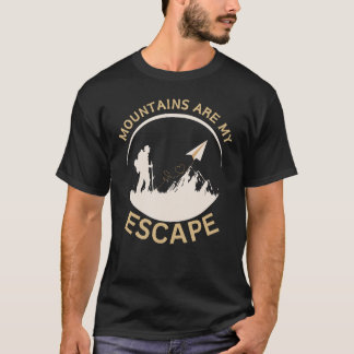 Camiseta Montanhas são meu refúgio esquiando 