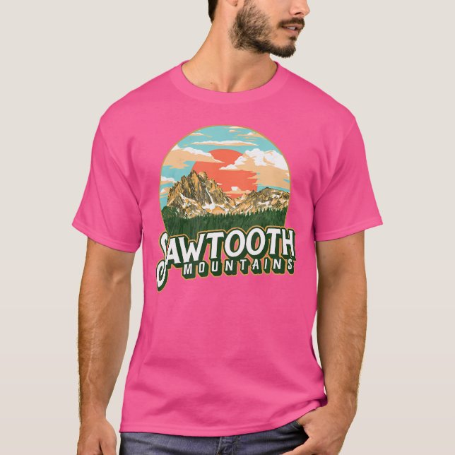 Camiseta Montanhas Sawtooth Idaho (Frente)