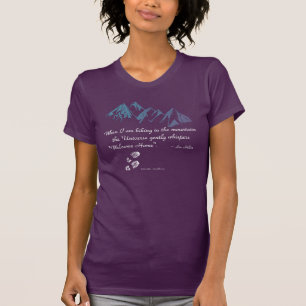 Camiseta Montanhas subindo sussurros do Universo Bem-vindos