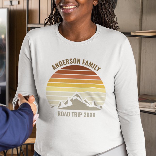Camiseta Montanhas Sunset Trilho de Longa Distância (Criador carregado)