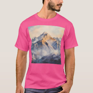 Camiseta Montanhas Watercolor Landscape Wall Art Ativo