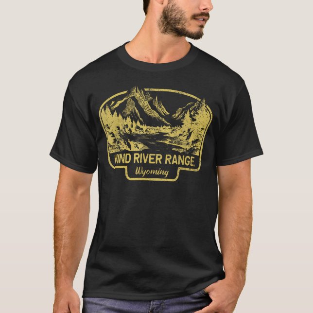 Camiseta Montanhas Wind River Range Wyoming Caminhada (Frente)