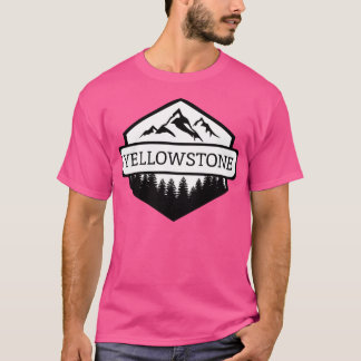 Camiseta Montanhas Yellowstone Montana e Árvores TShirt 1