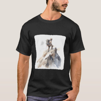 Camiseta Montanhista Atingindo Cume Montanhismo Para