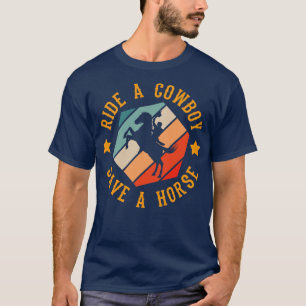 Camiseta Montar um cowboy Salvar um cavalo