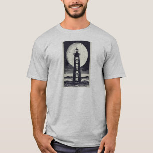 Camiseta Montauk Point Lighthouse Moon