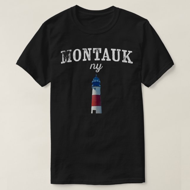Camiseta Montauk Point Lighthouse Nova Iorque (Frente do Design)