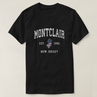 Camiseta Montclair New Jersey Nj Vintage American Flag Spor