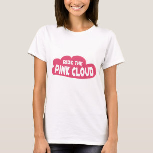 Camiseta monte a nuvem cor-de-rosa