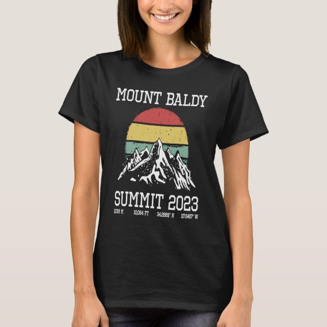 Camiseta Monte Baldy Summit 2023 Sun California EUA (Frente)