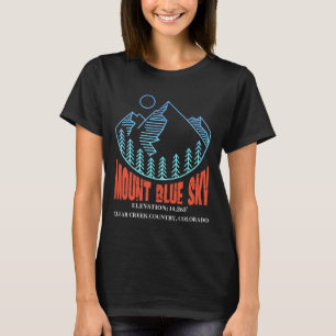 Camiseta Monte Blue Sky Colorado Montanha de Esqui Esquiado