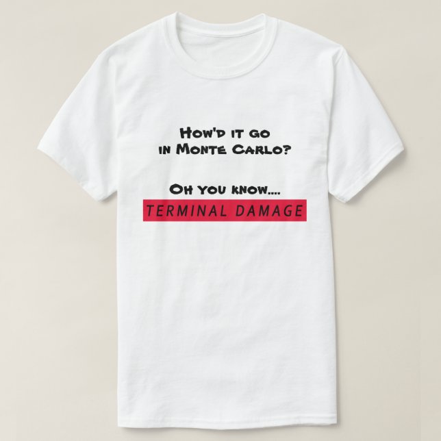Camiseta Monte Carlo - Danos nos terminais (Frente do Design)