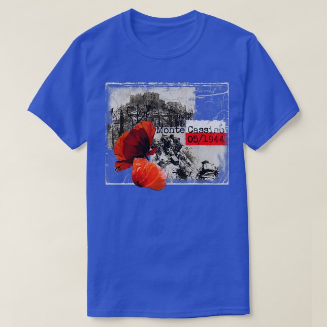 Camiseta Monte Cassino Itália WW2 (Frente do Design)