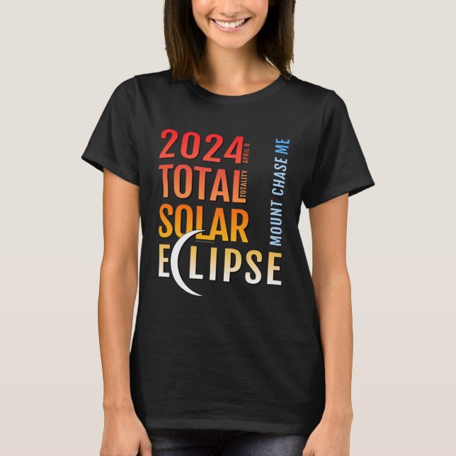 Camiseta Monte Chase Maine ME Total Eclipse Solar 2024 5 (Frente)