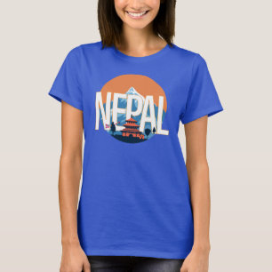 Camiseta Monte Everest no Templo do Nepal