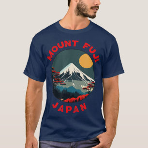 Camiseta Monte Fuji Japão Vintage em Círculo em Destensão
