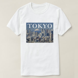 Camiseta Monte Fuji Paisagem do Distrito de Shinjuku Tóqu