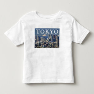 Camiseta Monte Fuji Paisagem do Distrito de Shinjuku Tóqu