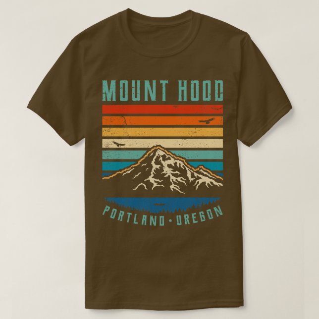 Camiseta Monte Hood Portland Oregon Sunset (Frente do Design)
