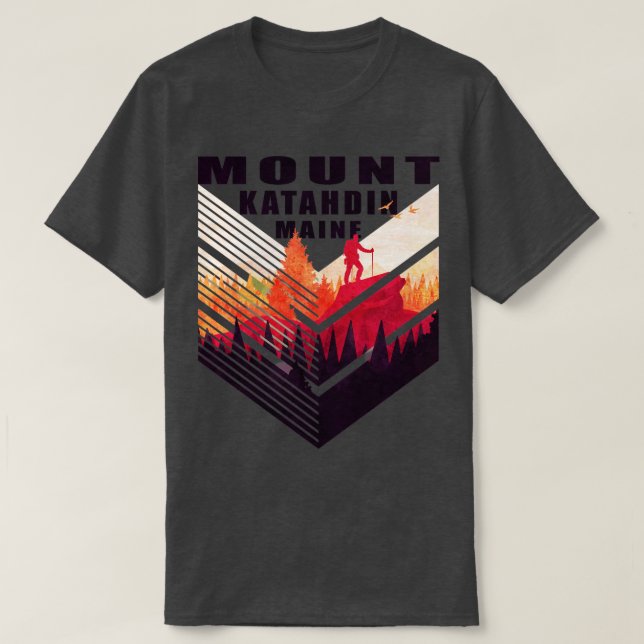 Camiseta Monte Katahdin Maine Baxter State Park Appalachian (Frente do Design)