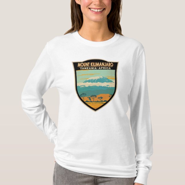 Camiseta Monte Kilimanjaro Tanzânia Africa Vintage (Frente)