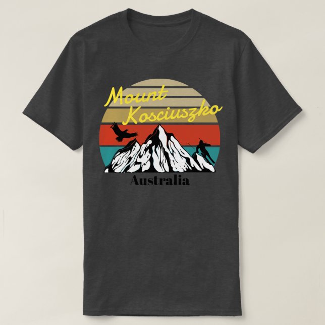 Camiseta Monte Kosciuszko ski Austrália 2 (Frente do Design)