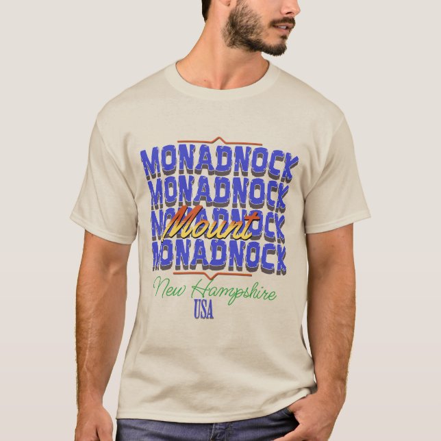 Camiseta Monte Monadnock, novo hampshire (Frente)