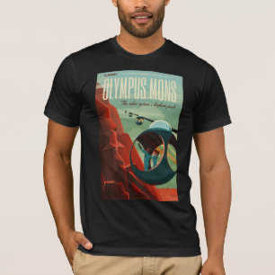 Camiseta Monte Olimpo em Marte Maior Vulcão do Sistema Sola