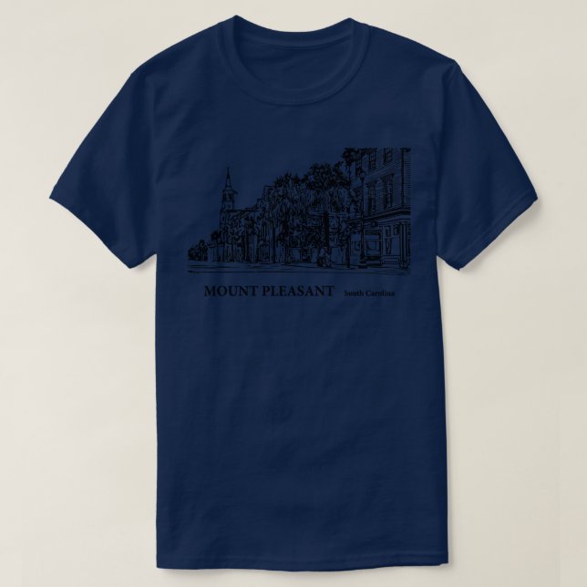 Camiseta Monte Pleasant South olina 3 (Frente do Design)